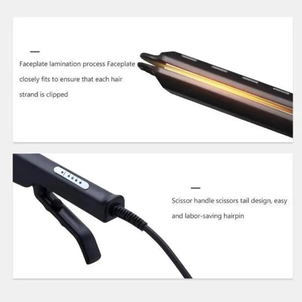 Wide Plate Ionic Flat Iron Hair Straightener Adjustable Temperature 4 Gear Professional Styling Tools Hair Straightener