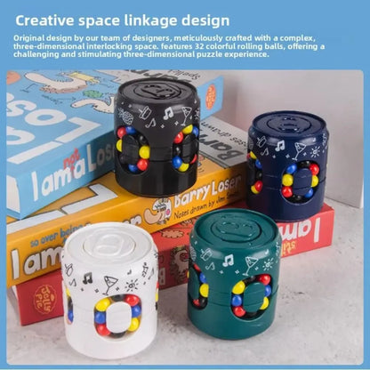 Funny Plastics Soda Can Fidget Toy Rotating Ball Finger Gyro Finger Spinner Gyro 3D Can 's Cube Toys