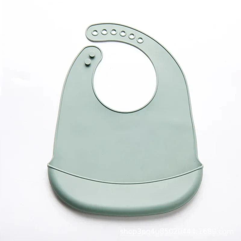 1-3pcs Baby Bib Adjustable Waterproof Bibs Babies Soft Edible Silicone Newborn Saliva Dripping Towel Drooling Scarf BPA Free