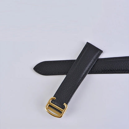 Watch strap soft cow leather for Cartie'r Tank/must/solo/santos watch band high-end quick release easy  install foldable buckle