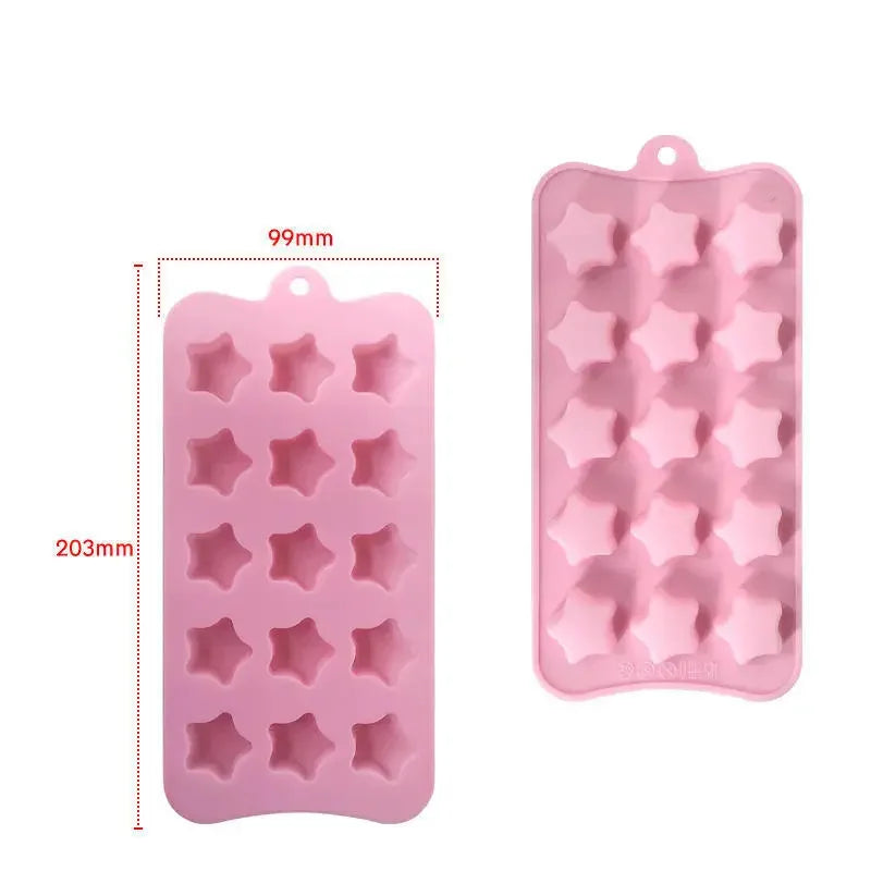 DIY five-pointed star silicone mold candy and chocolate mold clay and gypsum resin mold baking tools