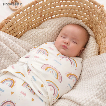 3Pcs Cute Newborn Baby Blankets Swaddles Set 100%Cotton Boys Girls Adjustable Swaddle Infant Swaddle for 0-6 Month