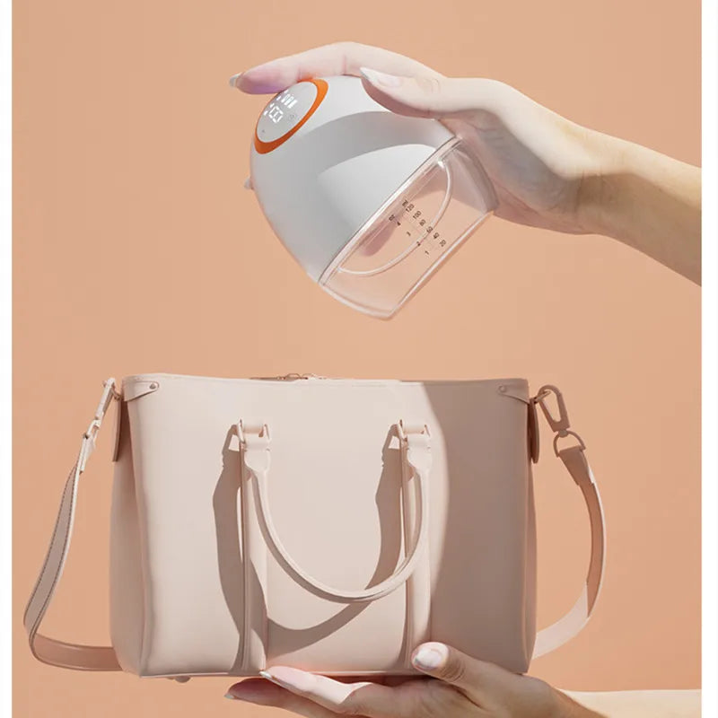 Wearable All-in-one Electric Breast Pump, Hands-free High Suction Invisible Milking Machine Milk Collector, Breast Pump Electric