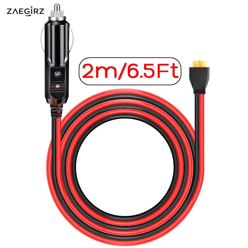 3m 2m 1.5m Car Cigarette Lighter to XT60 Cable for ALLPOWERS R600 R1500 Oukitel P1000E/P1500/P2001E PLUS Etc. Solar Generators.