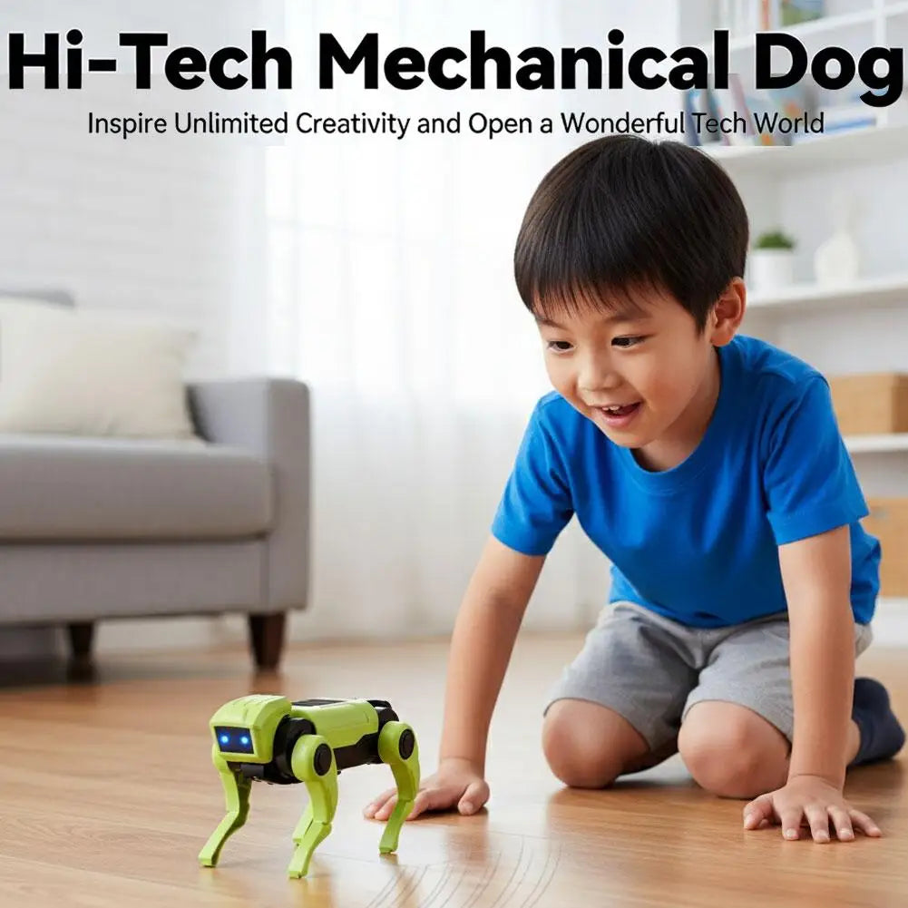 1/3/5Pcs Rc Robot Remote Control Mechanical Dog Toy Science Teaching Assembling Model Electric Set Toys Boys Kids New Year Gifts