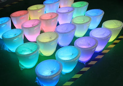 LED Light Up Ice Bucket 7 Colors Changing With Remote Control Handle For Bar KTV Beer Wine Cooler