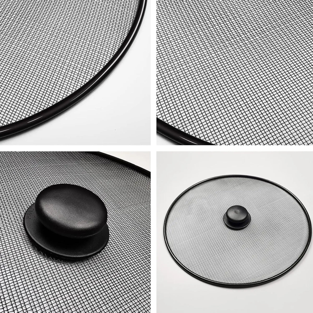 3Pcs 7.4+8.3+9.8in Splatter Guard Screens Mesh Grease Splatter Lid, Oil Proof Pan Cover Kitchen Cooking Accessories