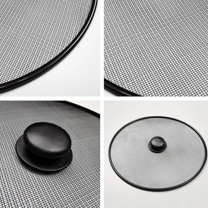 3Pcs 7.4+8.3+9.8in Splatter Guard Screens Mesh Grease Splatter Lid, Oil Proof Pan Cover Kitchen Cooking Accessories