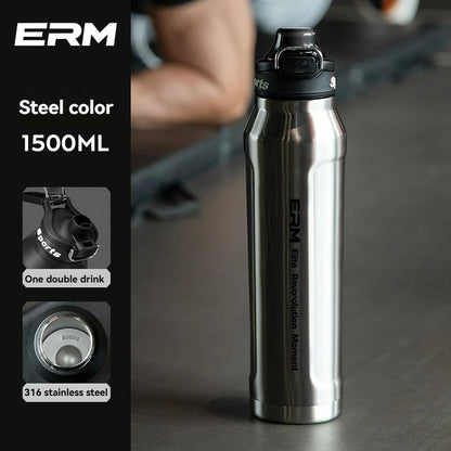 Insulated Water Bottle Stainless Steel Tumble Cycling Cold And Hot Flasks Double Wall Portable With Handle Sports Outdoor Cup