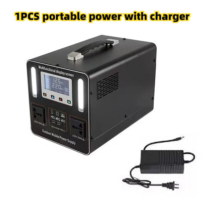 New 500W  Portable Power Station 220V 45Ah Solar Generator Emergency Backup Battery Power Supply for Home Outdoor Camping Stall