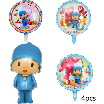 Pocoyoed Foil Air Balloons Eily Pato Latex Ballons Elephant PP Party Happy Birthday Banner Baby Shower Decoration Kids Boys Toys