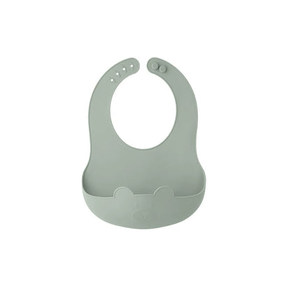 Cute Silicone Baby Bib (Unisex) – Ultra-Lightweight, Foldable Travel Bib. BPA-Free, Soft, and Durable Silicone Bib