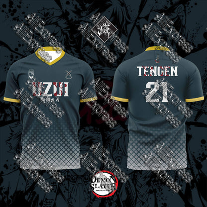 Summer Vintage Anime Devil Slayer Short Sleeve Tops Fashion Unisex Manga Breathable V-Neck T-Shirt Japanese Classic Anime Tee