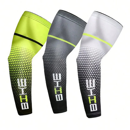 1/3Pairs Unisex Cycling Running Sports Sleeve Arm Cooling Sleeves UV Sun Protection Cuff Cover Protective Elastic Arm Sleeves