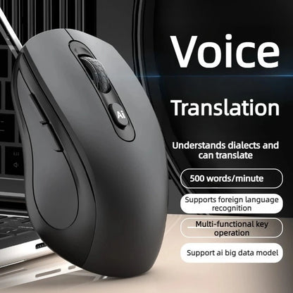 New AI Intelligence Wireless Voice Mouse Translator Rechargeable Voice Control Typing Translation Wireless Smart Office Mouse