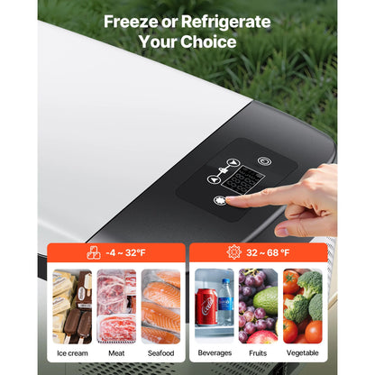 SucceBuy 15L Small Fridge Portable Car Freezer 12V/24V Mini Refrigerator Compressor Cooler for RVs Traveling Camping Outdoor