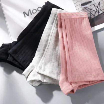 2Pcs Women Solid Cotton Boyshorts Female Soft Big Size Underwear Safety Pants Ladies Briefs Lingerie