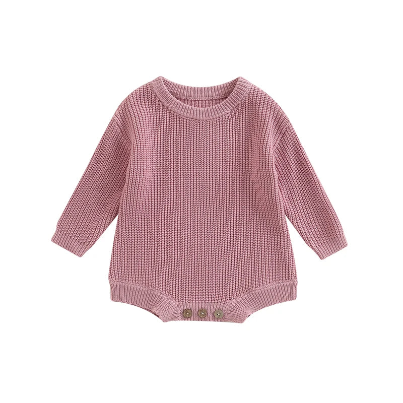 0-2Y Knitting Newborn Baby Girl Boy Spring Autumn Clothes Cute Long Sleeve Sweater Romper Jumpsuit Casual New born Outfits