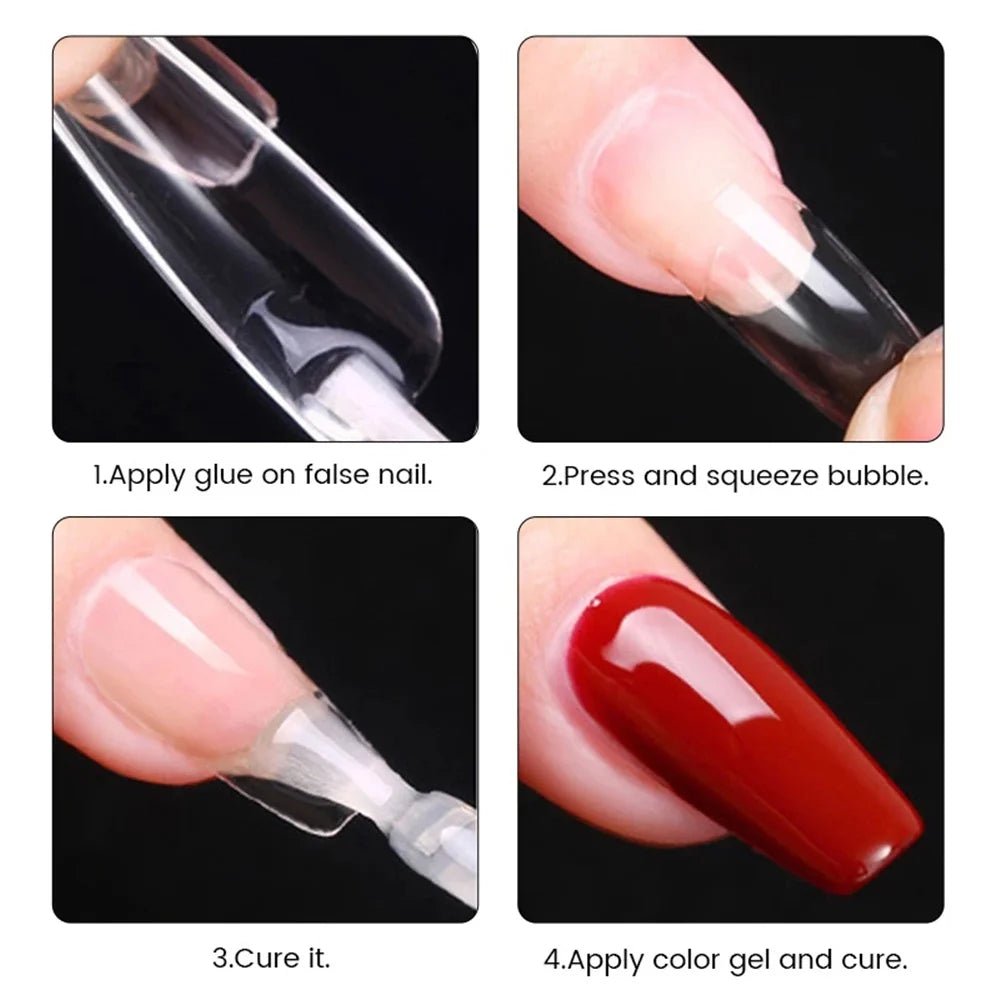 550pcs Translucent Frosted Nail Tips Soft Almond Coffin Square Acrylic Soft Full Cover False Nails Matte Press On Nails Manicure