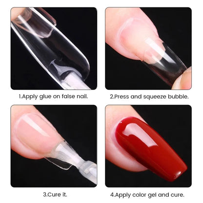 550pcs Translucent Frosted Nail Tips Soft Almond Coffin Square Acrylic Soft Full Cover False Nails Matte Press On Nails Manicure
