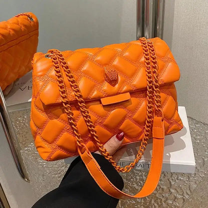 Rhombus Chain Bag Women's Large-capacity 2026 New Summer Versatile Shoulder Messenger Bag Texture Temperament Commuter Tote Bag