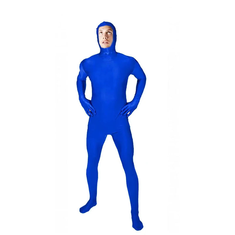 24 Zentai Invisible Jumpsuit Cosplay Costume Bodysuits Halloween Carnival Skin Tight Suit Spandex Stretch Disappearing Jumpsuit