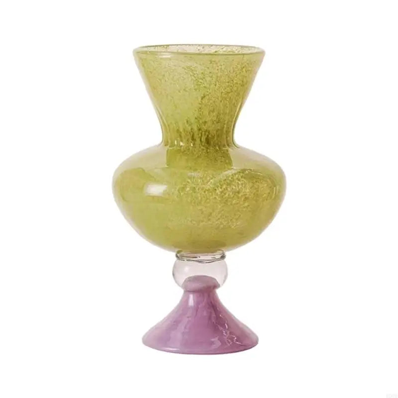 Glass Urn Vases Thickened Flower Vases for Home,Wedding Parties Table Centerpieces Decorative Vases Pedestal Vases Gift B03E