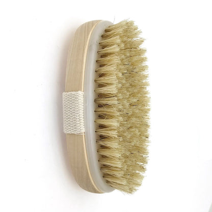 2 In 1 Dry Skin Body Brush Natural Bristle Dead Skin Remover Anti Cellulite Exfoliates Blood Circulation Health Massage Tools