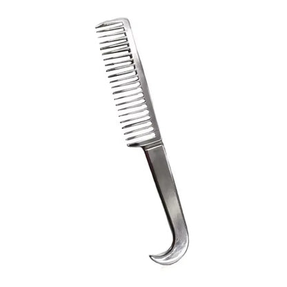 1Pcs Durable Thickened Tooth Horse Grooming Brush Aluminum Alloy Mane Tail Hair Comb Bristle Riding Brush Equestrian Supplies