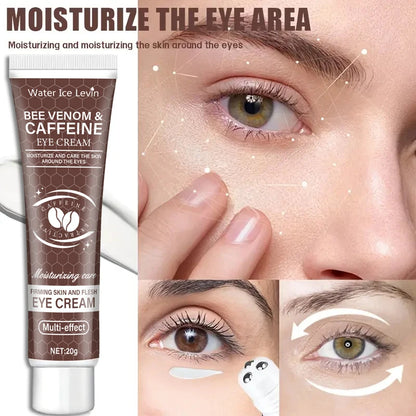 Natural caffeine powerful moisturizing and firming eye cream 20g, used for puffiness and dark circles. After use, it lifts the eye area, reducing wrinkles and signs of aging, and lightens the appearance of sagging skin