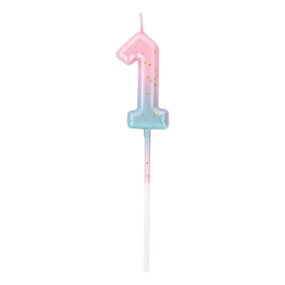 Gradient Cake Candles 0-9 Number Cake Topper Ins Birthday Cakes Toppers Birthdays Party Cupcake Decoration DIY Baking Supplies