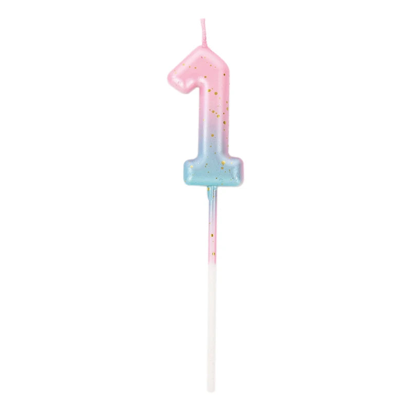 Gradient Cake Candles 0-9 Number Cake Topper Ins Birthday Cakes Toppers Birthdays Party Cupcake Decoration DIY Baking Supplies