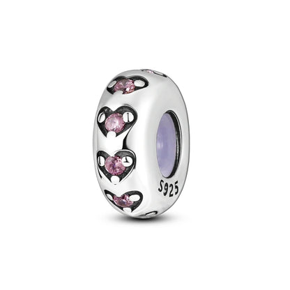 MULA Pink 925 Sterling Silver Charms Pendant Perfume Dreamcatcher Heart Love Beaded Fit Original Bracelet Women DIY Jewelry Gift