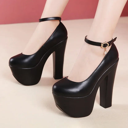 15cm Small Size 32-43 Thick Bottom Gold Red Wedding Shoes Women Platform Pumps 2026 Fall Block Super High Heels Shoes Model