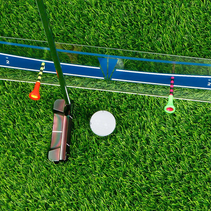 Golf Putting Track Rail Golf Training Aids Swing Practice Indoor/Outdoor Golf Putter Trainer Aid Golfer Balance Exercise