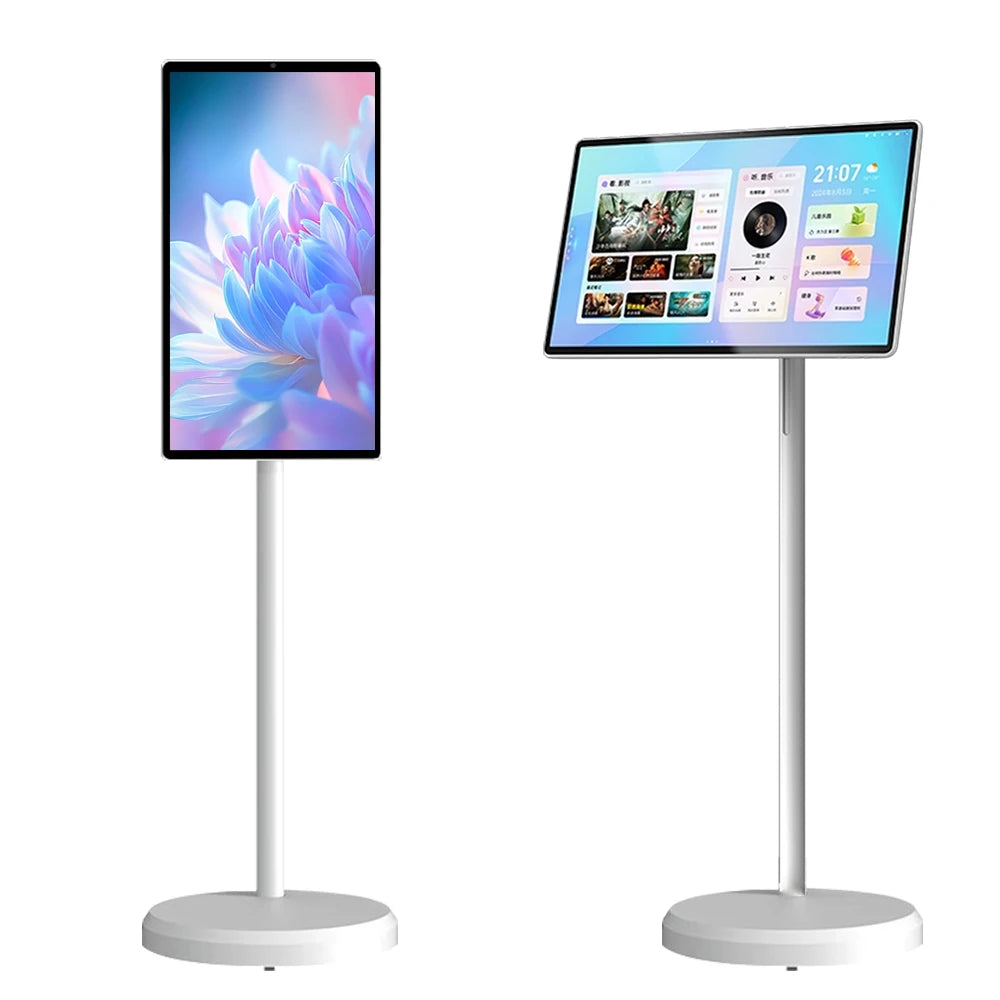 21.5 24 32 Inch Portable Touch Screen Smart TV Android Watch Video Full Swivel Mobile TV Mini Portable Digital TV for Travel
