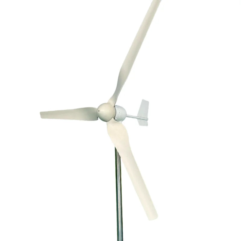 Low Noise 4KW Horizontal Axis Wind Power Generator 24V 48V Built‑in MPPT Controller Small Home Wind Energy System From factory