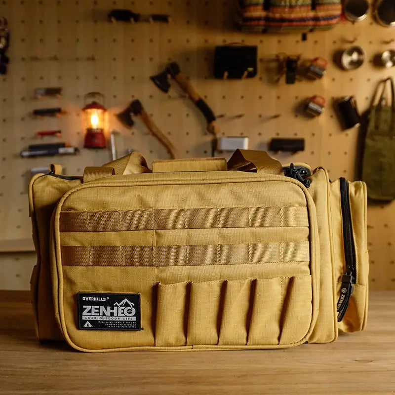 Outdoor Style Camping Picnic Bag, Field Tableware Storage, Tactical Wind Compartment, Sundries, Multi-functional Portable Should