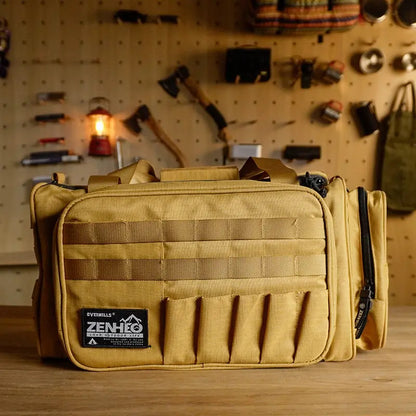 Outdoor Style Camping Picnic Bag, Field Tableware Storage, Tactical Wind Compartment, Sundries, Multi-functional Portable Should