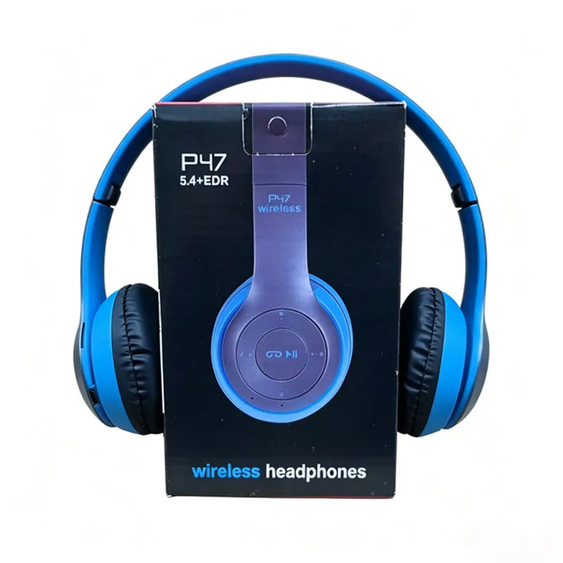 Wireless Headset Bluetooth 5.0 Foldable Sport Over Ear Headphones Stereo Bass Earphone for Running Gaming Phone Tablet