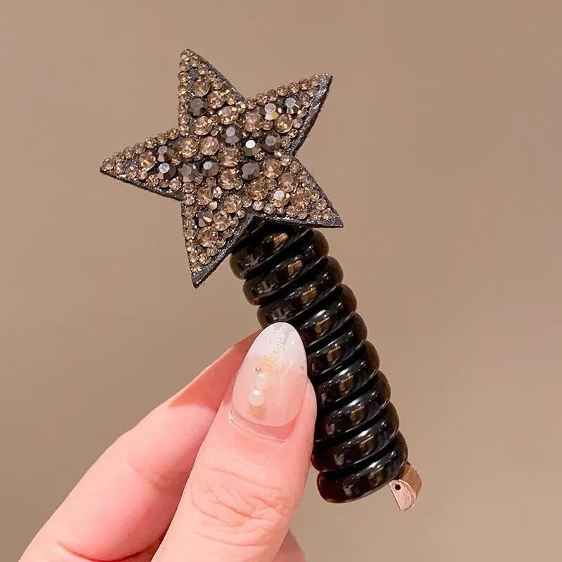 rope adult telephone cable ring Rabbit Cute Hair Ring Large Frosted Adult Hair Tie  head ring Children's telephone hephone Cable