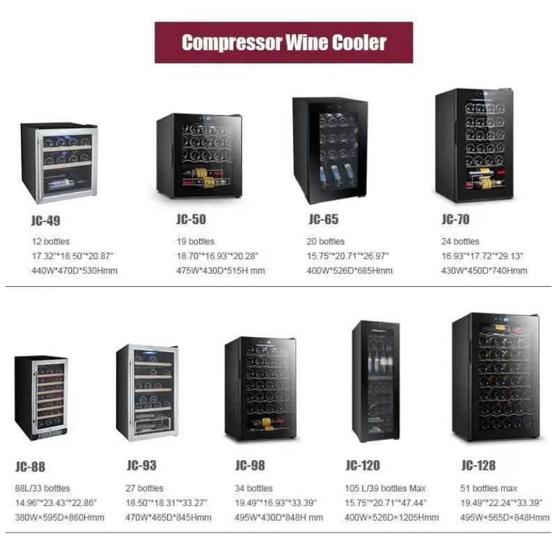 Airo BCW-50A Semiconductor Electric Refrigerator Wine Cooler, Thermoelectric Built In Wine Cooler Fridge