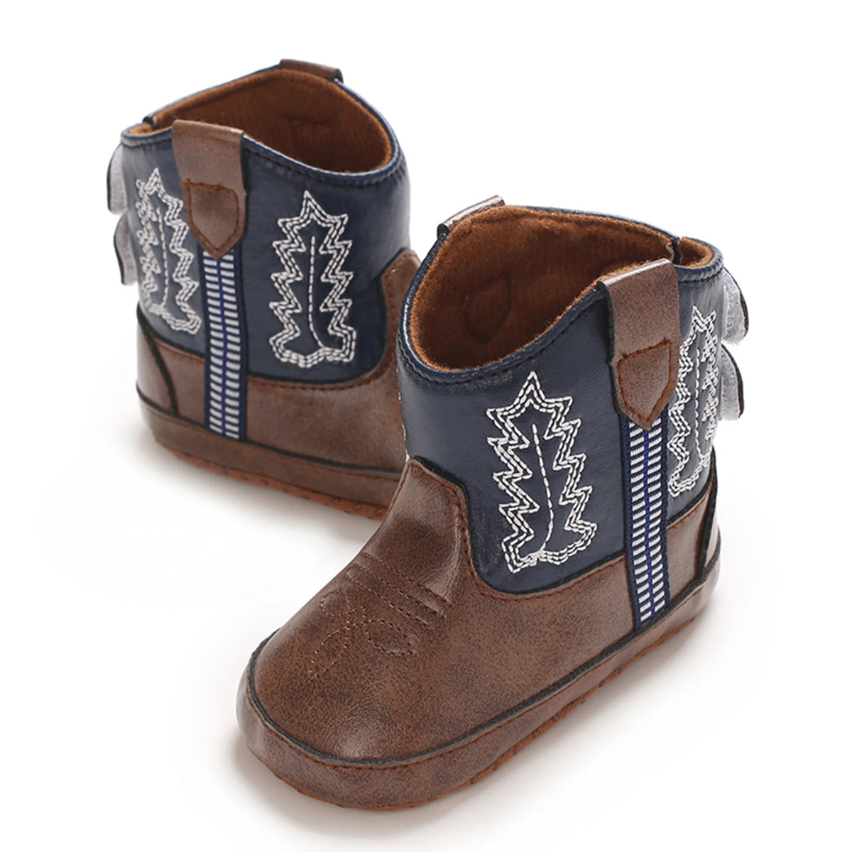 0-18M Retro Baby Boots Fashion PU Winter Boys Girls Shoes Non-Slip Soft Sole First Walker Winter Warm Snow Boots Crib Shoes
