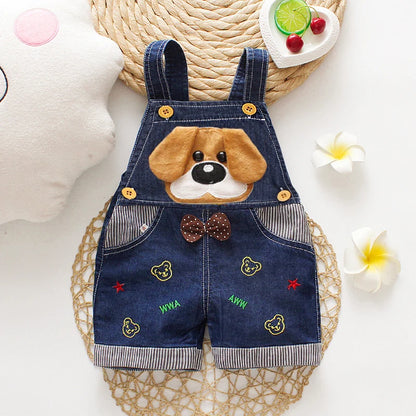 IENENS Summer Kids Baby Boys Jumper Pants Denim Shorts Jeans Overalls Toddler Infant Girl Playsuit Clothes Clothing Trousers