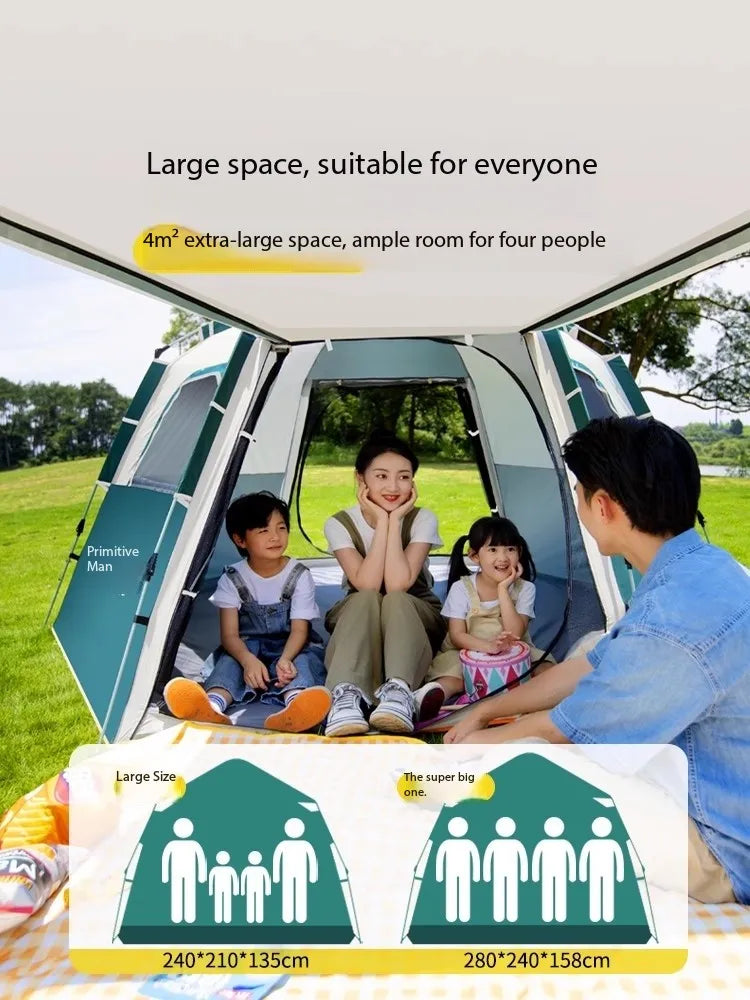 캠핑용품 땡처리 6-8 Person Camping Equipment Tent Waterproof Windproof Sun Shelter Instant Setup Family Tent for Outdoor