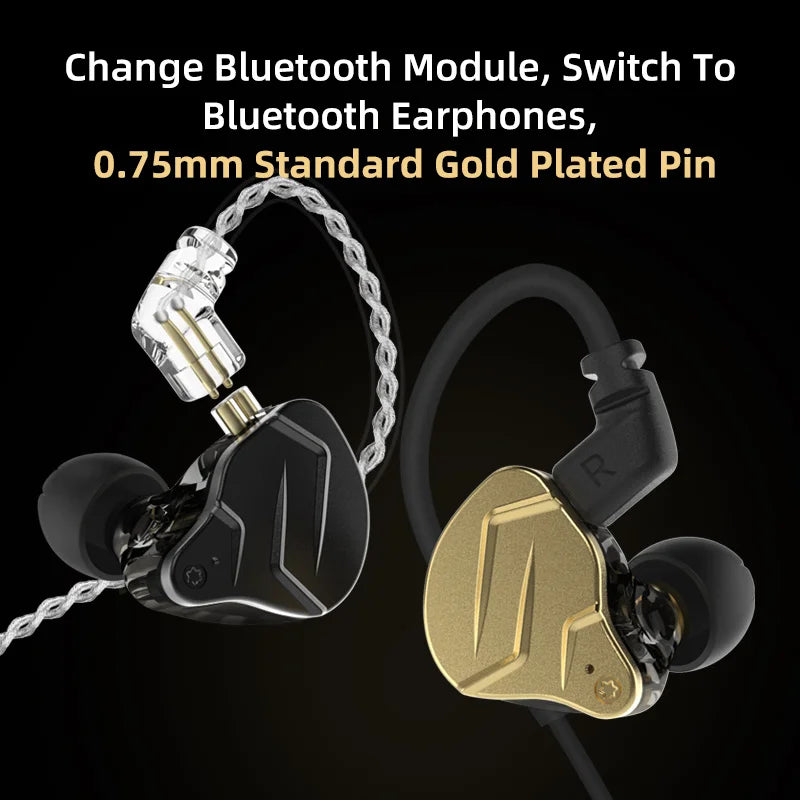 KZ ZSN Pro X metal headphones 1ba + 1dd hybrid technology high-fidelity bass monitor sports headphones and noise-cancelling head