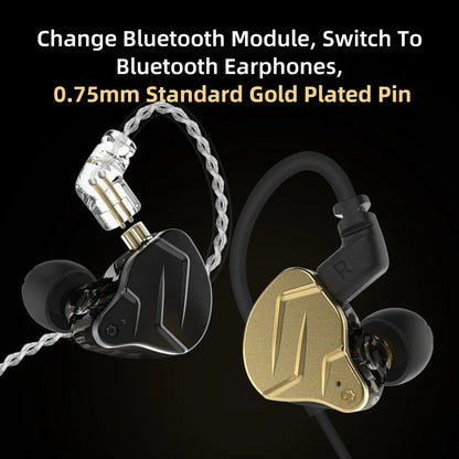 KZ ZSN Pro X metal headphones 1ba + 1dd hybrid technology high-fidelity bass monitor sports headphones and noise-cancelling head