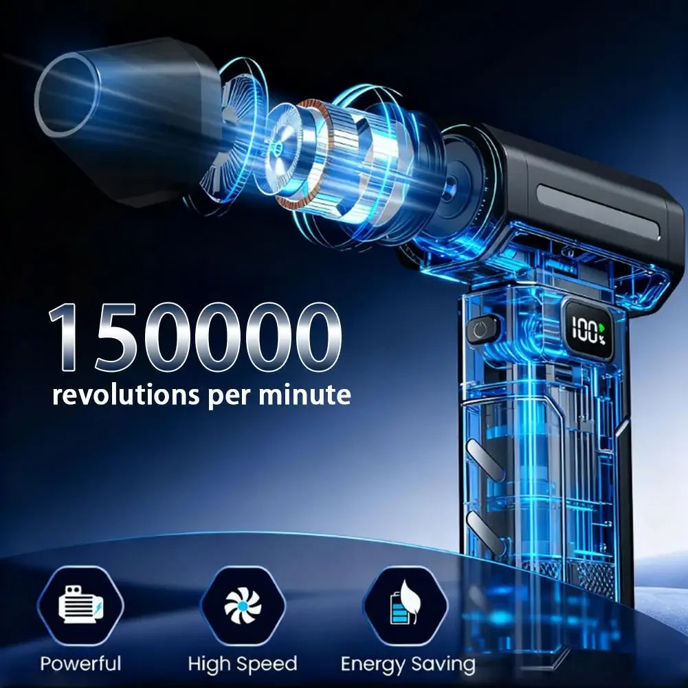 X8 Brushless Turbo Jet Fan Blower 150000RPM Powerful Electric Air Blower Vacuum Dust Cleaner Portable Air Puissant Tool For Car