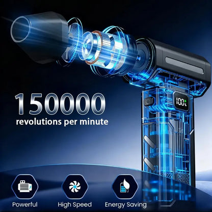 X8 Brushless Turbo Jet Fan Blower 150000RPM Powerful Electric Air Blower Vacuum Dust Cleaner Portable Air Puissant Tool For Car
