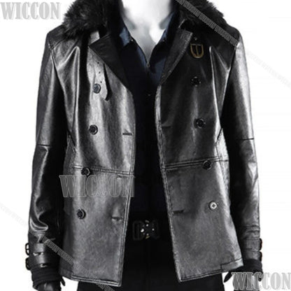 Residenttt Leon Full Set Suit Cosplay Dark Coat Slim-fit T-shirt Pant Belt Gloves Horro Game Man Halloween Comic Con Festival